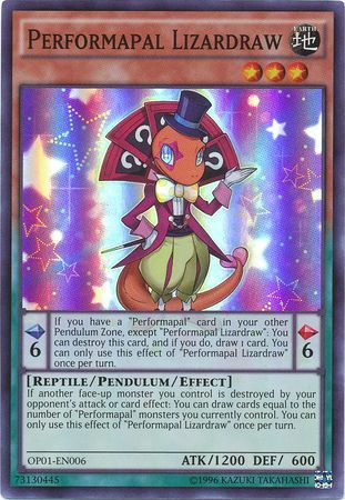 Performapal Lizardraw [OP01-EN006] Super Rare 