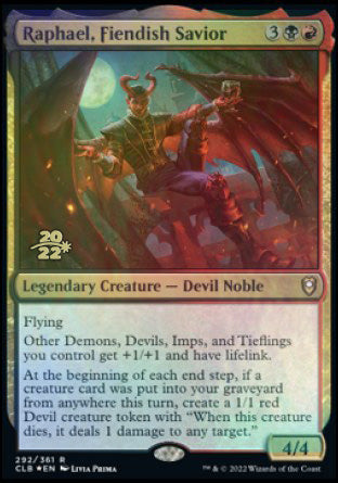 Raphael, Fiendish Savior [Commander Legends: Battle for Baldur's Gate Prerelease Promos]