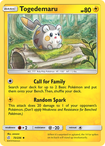 Togedemaru (73/236) [Sun &amp; Moon: Cosmic Eclipse] 
