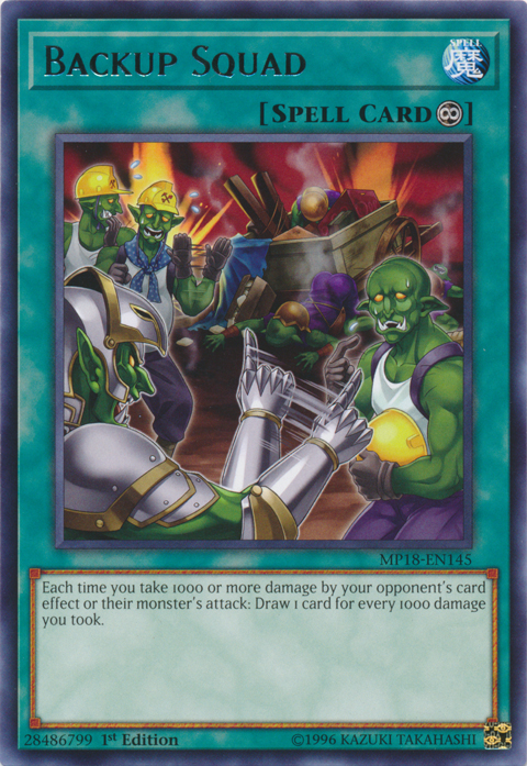 Backup Squad [MP18-EN145] Rare 