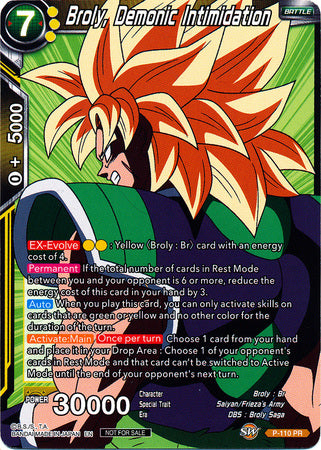 Broly, Demonic Intimidation (Broly Pack Vol. 3) (P-110) [Promotion Cards] 