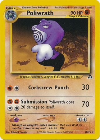 Poliwrath (28/75) [Neo Discovery Unlimited] 