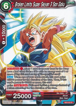 Broken Limits Super Saiyan 3 Son Goku (Starter Deck - The Extreme Evolution) (SD2-02) [Cross Worlds] 