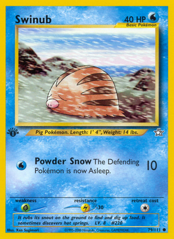 Swinub (79/111) [Neo Genesis 1st Edition] 