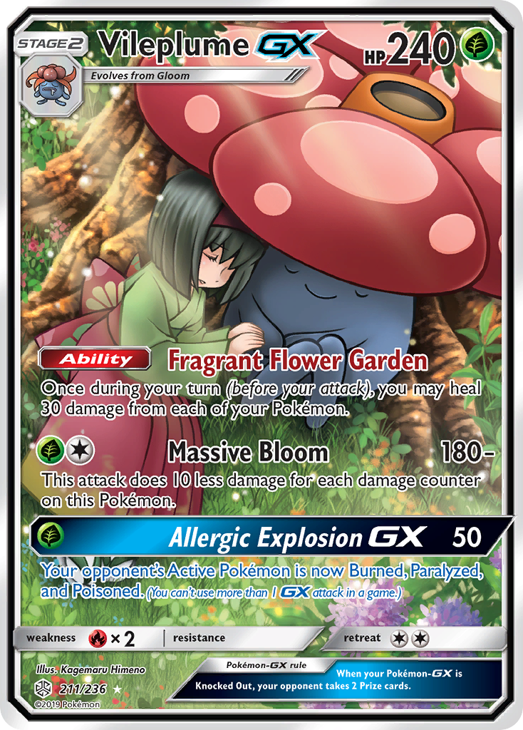 Vileplume GX (211/236) [Sun &amp; Moon: Cosmic Eclipse] 