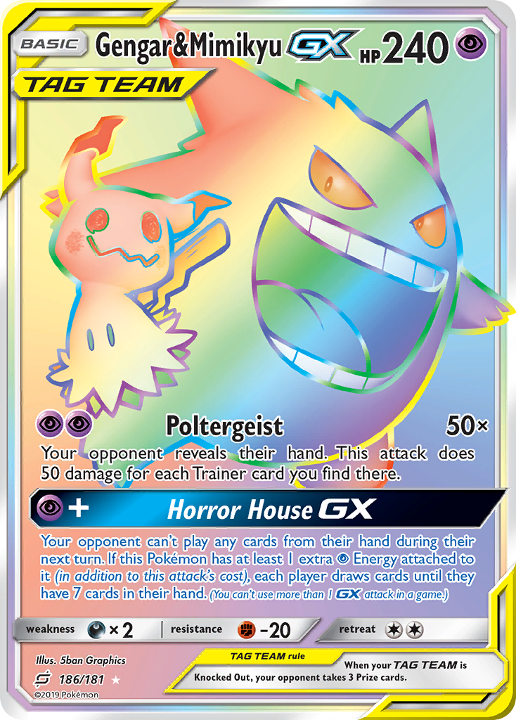 Gengar &amp; Mimikyu GX (186/181) [Sun &amp; Moon: Team Up] 