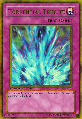 Torrential Tribute [GLD1-EN040] Gold Rare 