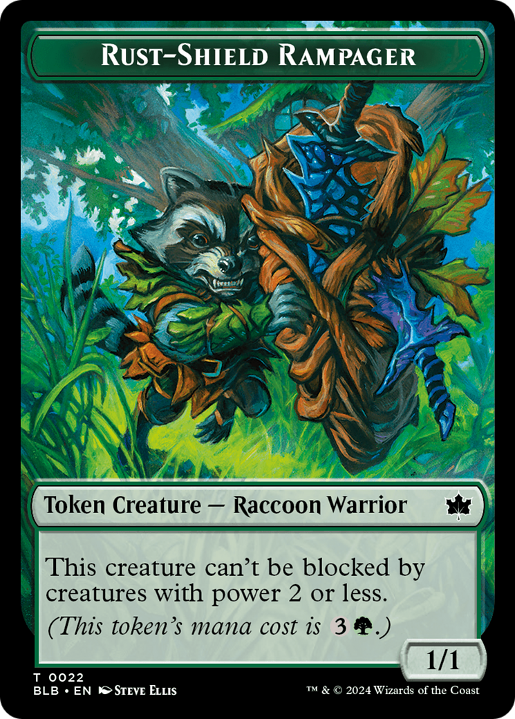 Food // Rust-Shield Rampager Double-Sided Token [Bloomburrow Tokens] 