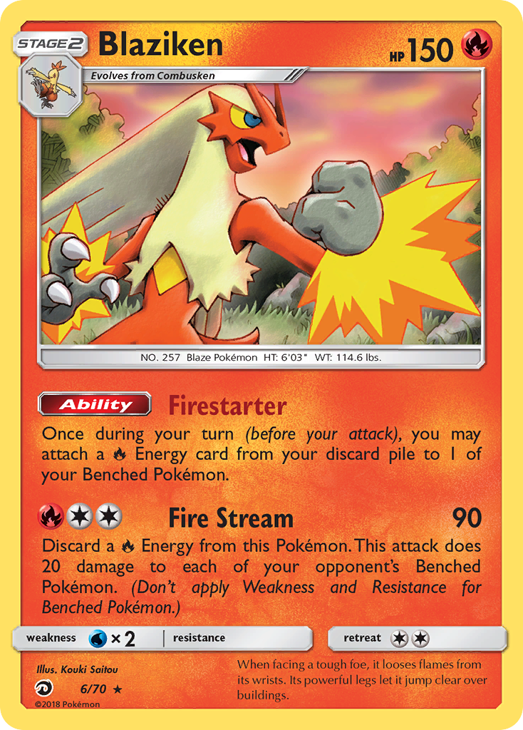 Blaziken (6/70) [Sun &amp; Moon: Dragon Majesty] 