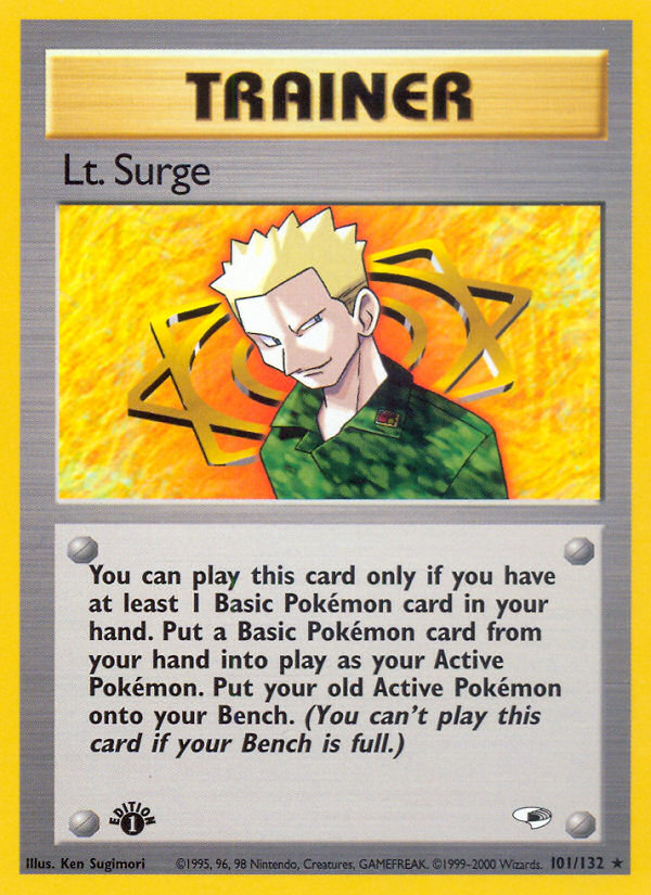 Lt. Surge (101/132) [Gym Heroes 1st Edition] 
