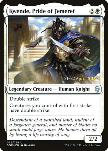 Kwende, Pride of Femeref [Dominaria Prerelease Promos] 