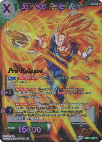 SS3 Vegito, Peerless Warrior (BT11-063) [Vermilion Bloodline Prerelease Promos] 