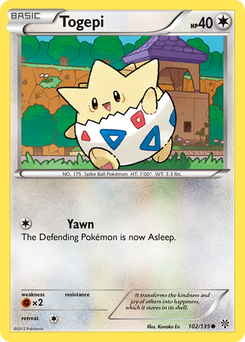 Togepi (102/135) [Black &amp; White: Plasma Storm] 