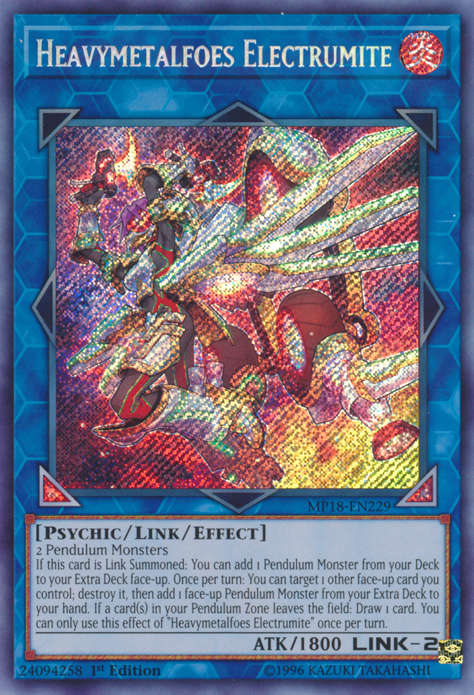 Heavymetalfoes Electrumite [MP18-EN229] Secret Rare 