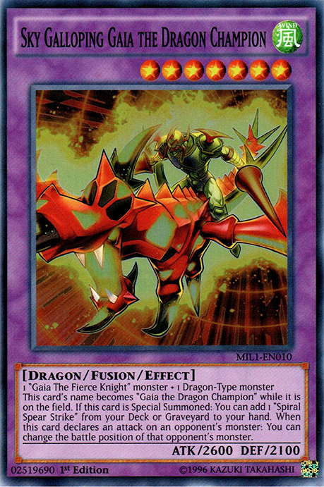 Sky Galloping Gaia the Dragon Champion [MIL1-EN010] Super Rare 