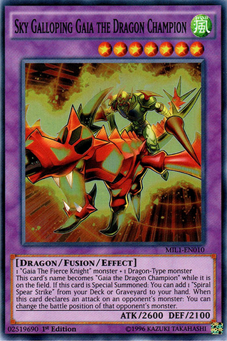 Sky Galloping Gaia the Dragon Champion [MIL1-EN010] Super Rare 