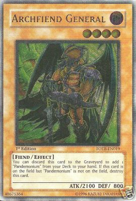 Archfiend General [FOTB-EN019] Ultimate Rare 