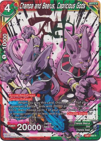 Champa and Beerus, Capricious Gods (Alternate Art) (DB1-088) [Special Anniversary Set 2020] 