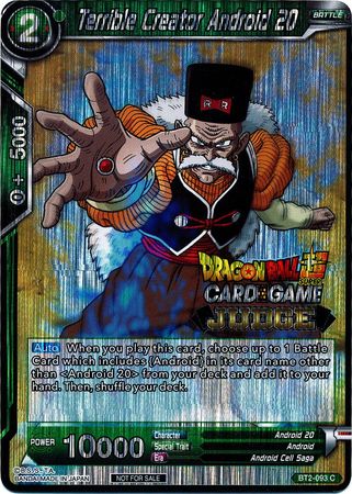 Terrible Creator Android 20 (BT2-093) [Judge Promotion Cards] 