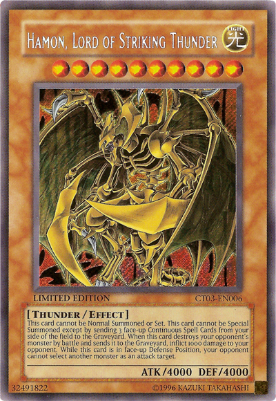 Hamon, Lord of Striking Thunder [CT03-EN006] Secret Rare 