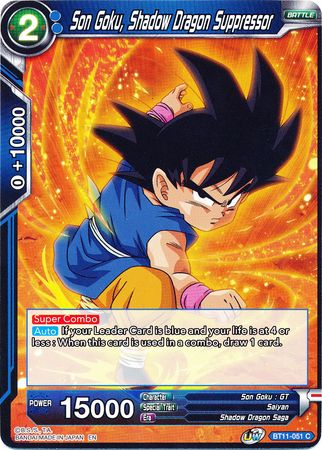 Son Goku, Shadow Dragon Suppressor (BT11-051) [Vermilion Bloodline] 