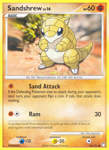 Sandshrew (96/123) [Diamond &amp; Pearl: Mysterious Treasures] 