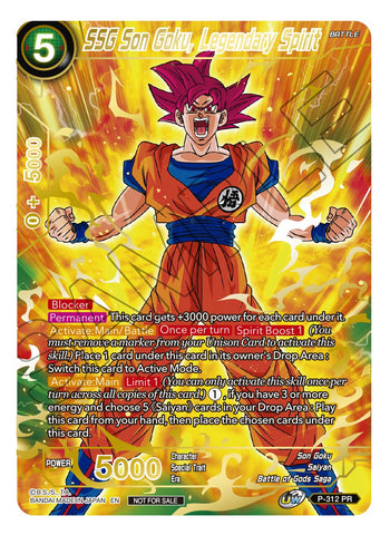 SSG Son Goku, Legendary Spirit (Gold Stamped) (P-312) [Promotion Cards] 