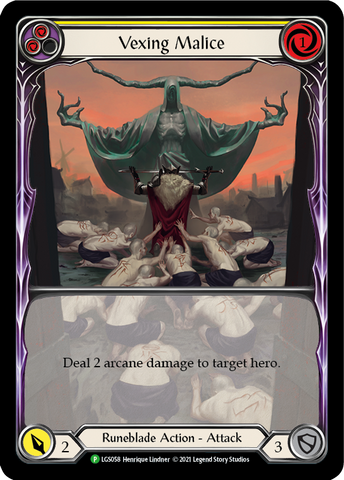 Vexing Malice (Yellow) [LGS058] (Promo) Rainbow Foil 