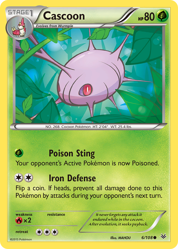 Cascoon (6/108) [XY: Roaring Skies] 