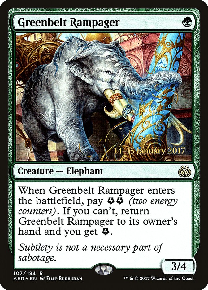 Greenbelt Rampager [Aether Revolt Prerelease Promos] 