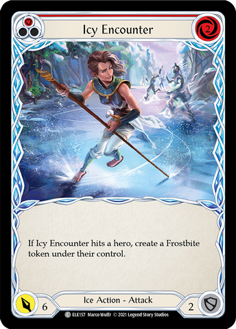 Icy Encounter (Red) [ELE157] (Tales of Aria) 1st Edition Rainbow Foil 