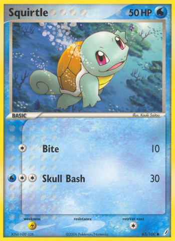 Squirtle (63/100) [EX: Crystal Guardians] 