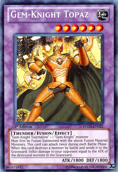 Gem-Knight Topaz [HA05-EN021] Secret Rare 