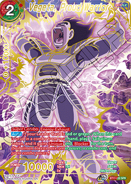 Vegeta, Proud Warrior (SPR) (BT17-132) [Ultimate Squad] 