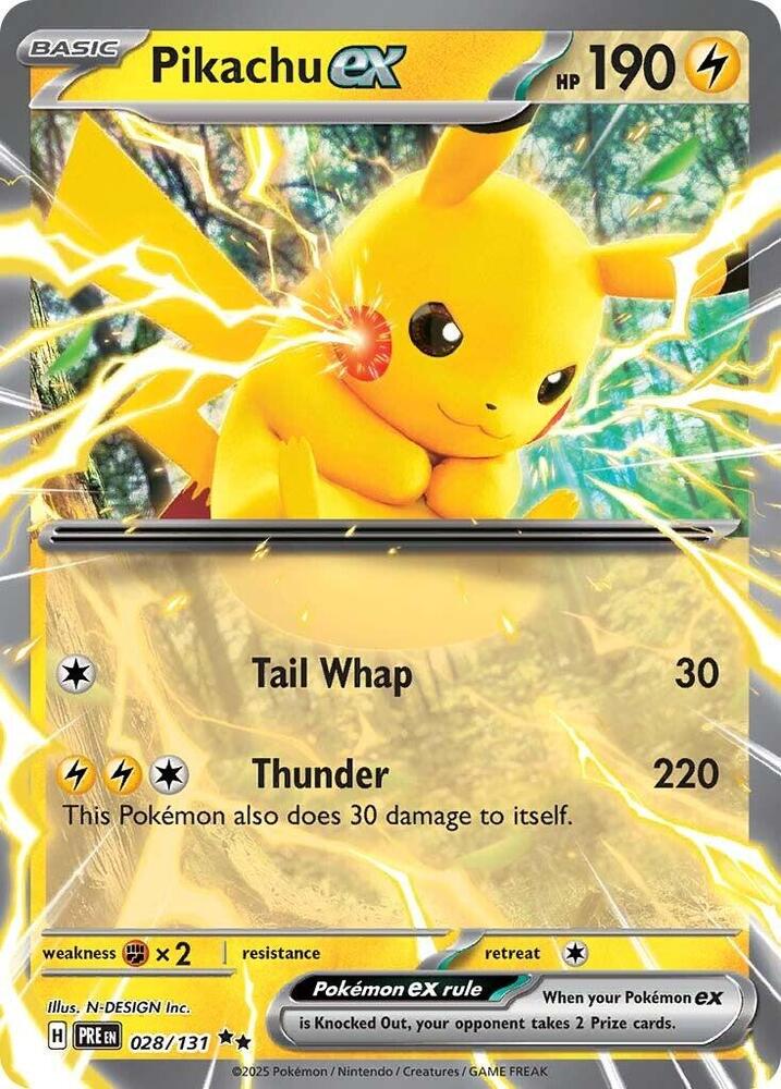 Pikachu ex (028/131) [Scarlet &amp; Violet: Prismatic Evolutions] 