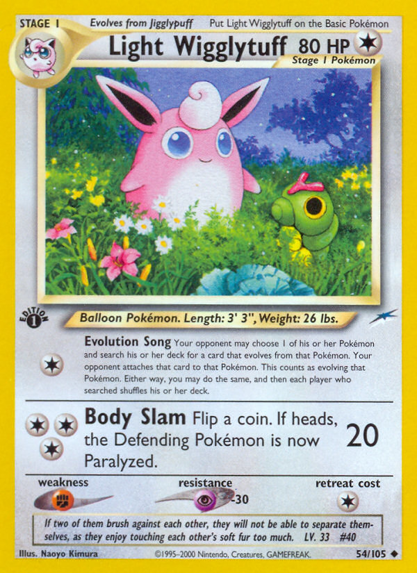 Light Wigglytuff (54/105) [Neo Destiny 1st Edition] 