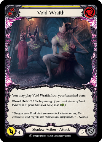 Void Wraith (Yellow) [U-MON210-RF] (Monarch Unlimited) Unlimited Rainbow Foil 