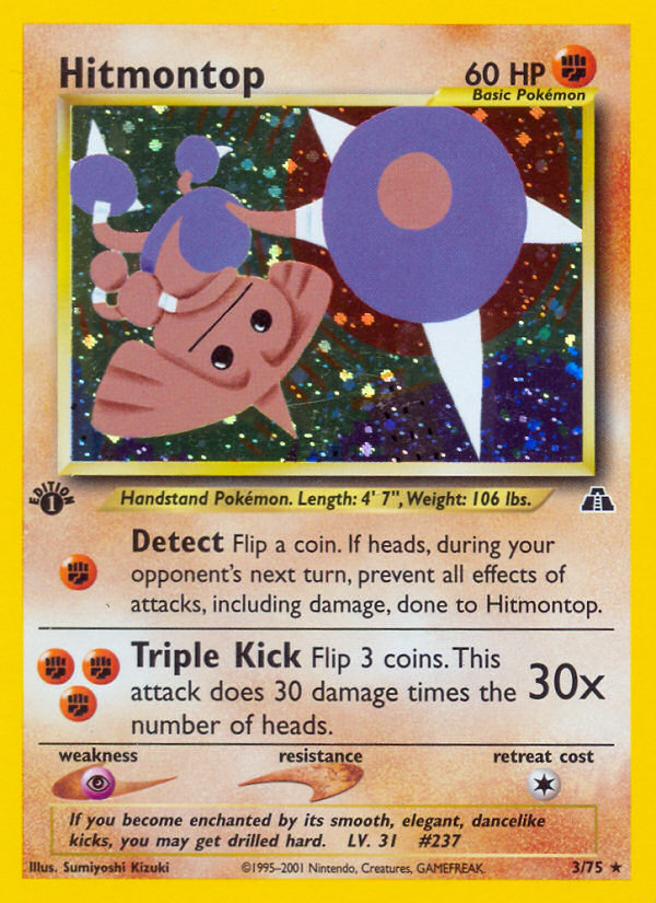 Hitmontop (3/75) [Neo Discovery 1st Edition] 