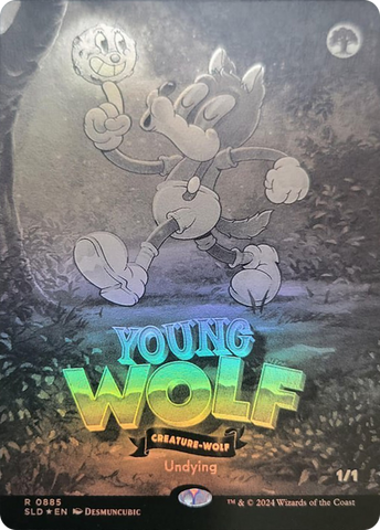 Young Wolf (Black &amp; White Foil) [Secret Lair Drop Series] 