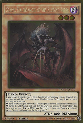 Scarm, Malebranche of the Burning Abyss [PGL3-EN043] Gold Rare 