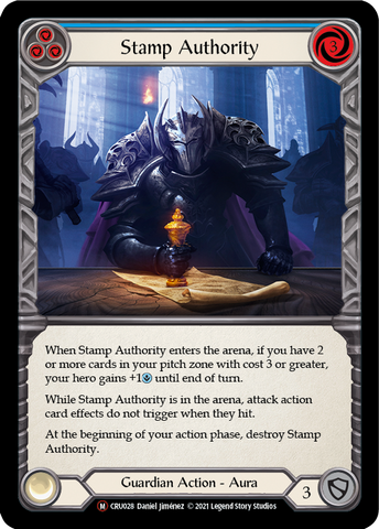 Stamp Authority [U-CRU028] (Crucible of War Unlimited) Unlimited Rainbow Foil 