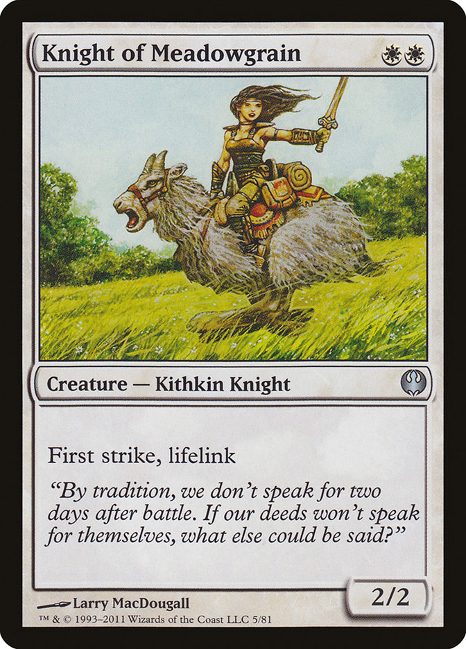 Knight of Meadowgrain [Duel Decks: Knights vs. Dragons] 