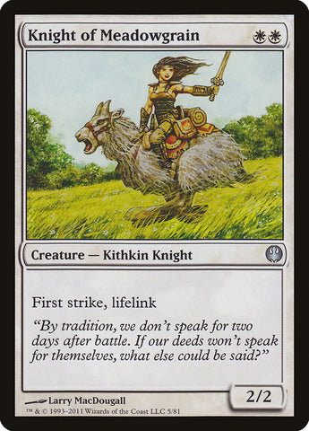 Knight of Meadowgrain [Duel Decks: Knights vs. Dragons] 