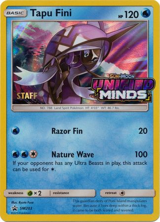 Tapu Fini (SM203) (Staff Prerelease Promo) [Sun &amp; Moon: Black Star Promos] 