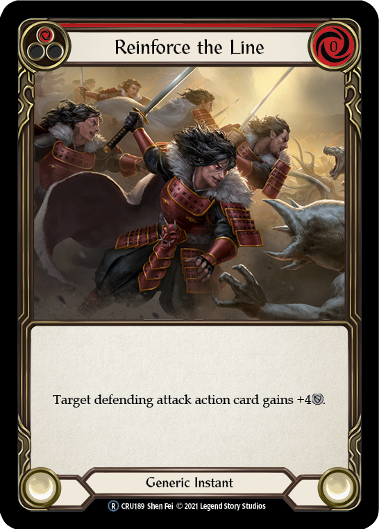 Reinforce the Line (Red) [U-CRU189] (Crucible of War Unlimited) Unlimited Rainbow Foil 