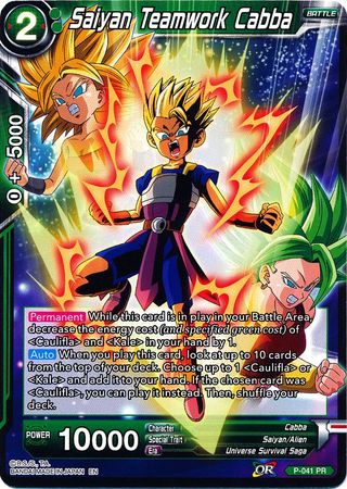Saiyan Teamwork Cabba (Alternate Art) (P-041) [Special Anniversary Set] 