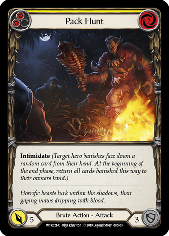 Pack Hunt (Yellow) [WTR024-C] (Welcome to Rathe) Alpha Print Rainbow Foil 