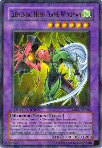 Elemental Hero Flame Wingman [MF03-EN006] Parallel Rare 