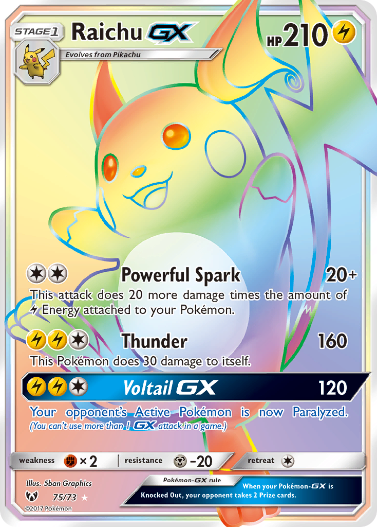 Raichu GX (75/73) [Sun &amp; Moon: Shining Legends] 