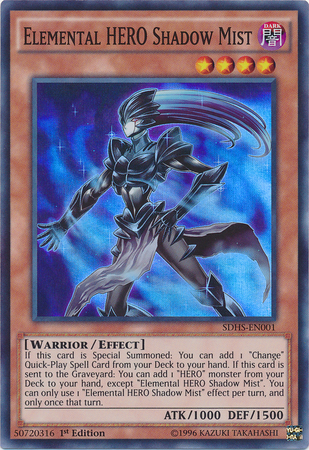 Elemental Hero Shadow Mist [SDHS-EN001] Super Rare 